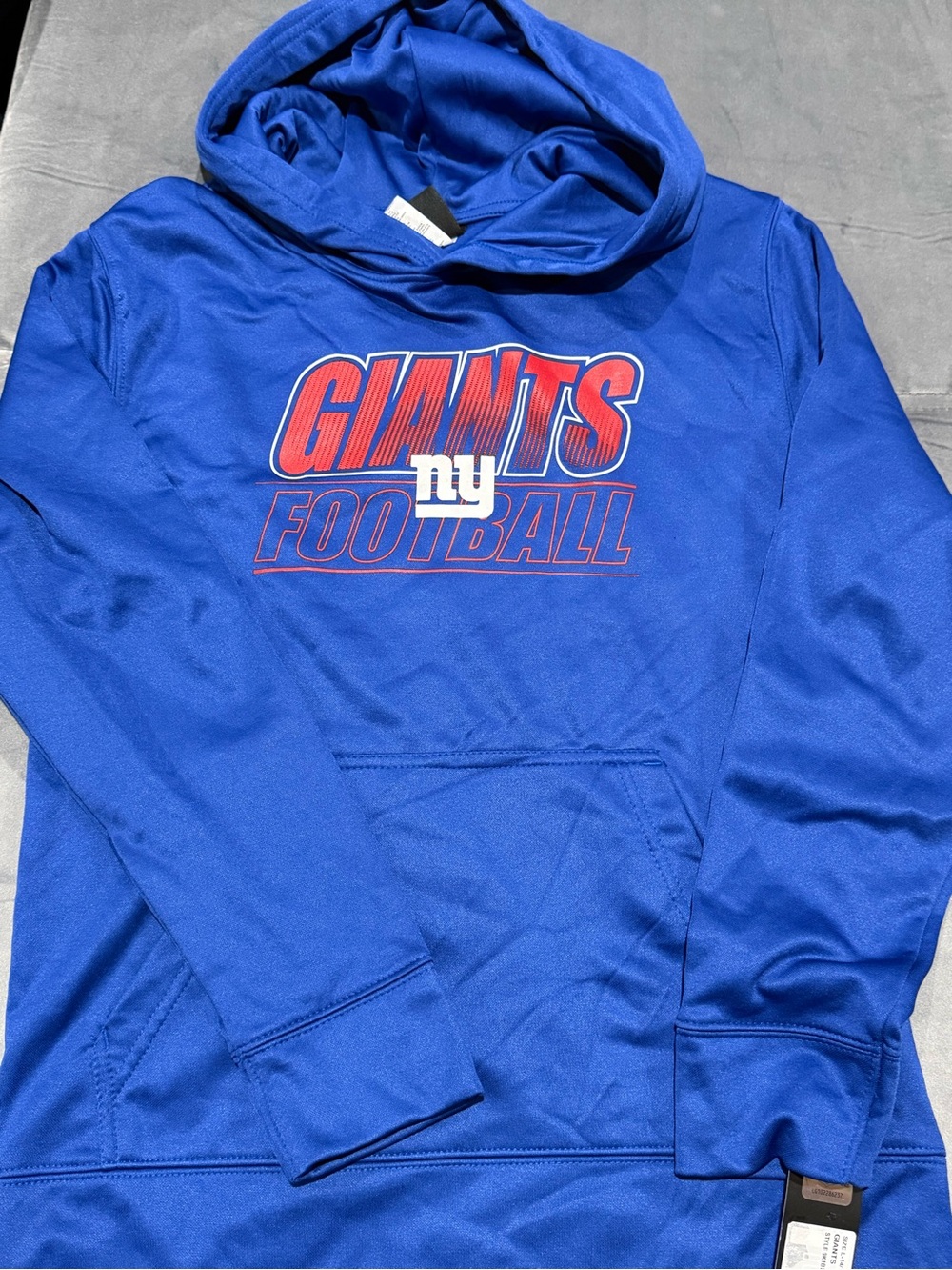 NFL Royal Blue Giants Football Hoodie with Red & White Logo